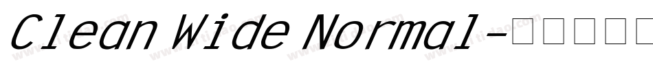 Clean Wide Normal字体转换